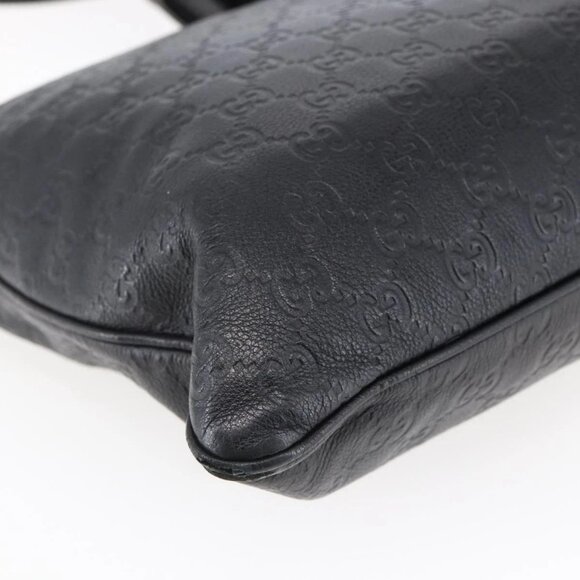 GUCCI GG Canvas Guccissima Shoulder Bag Leather Black Gold 201446 Auth ep11249 - Picture 4 of 16